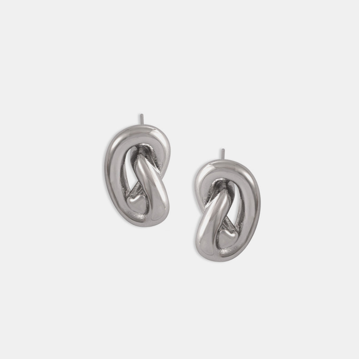 Titanium Steel Knot Stud Earrings Titanium Steel Knot Stud Earrings
